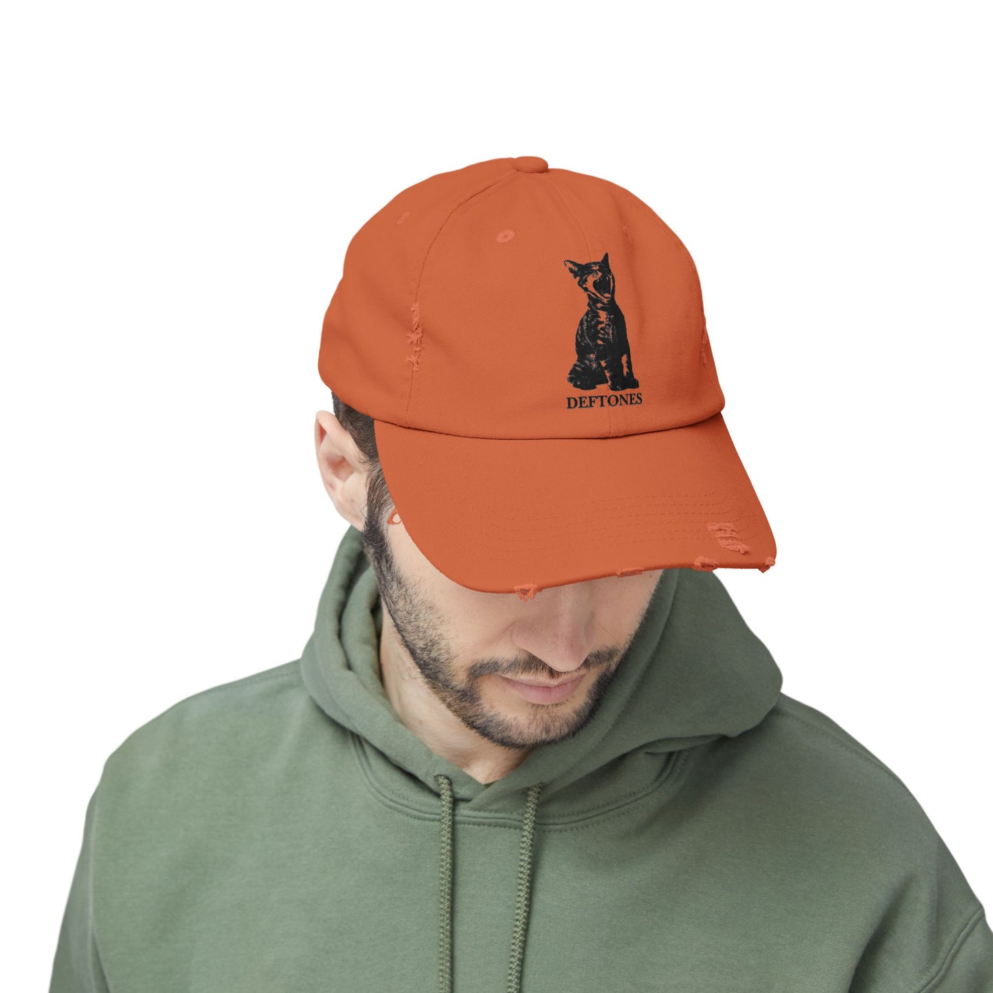 Copy of Unisex Distressed Cap with Graphic Design, Trendy Hat, Casual Accessories for Friends, Pet Lovers, Everyday Wear, Unique Gift Idea