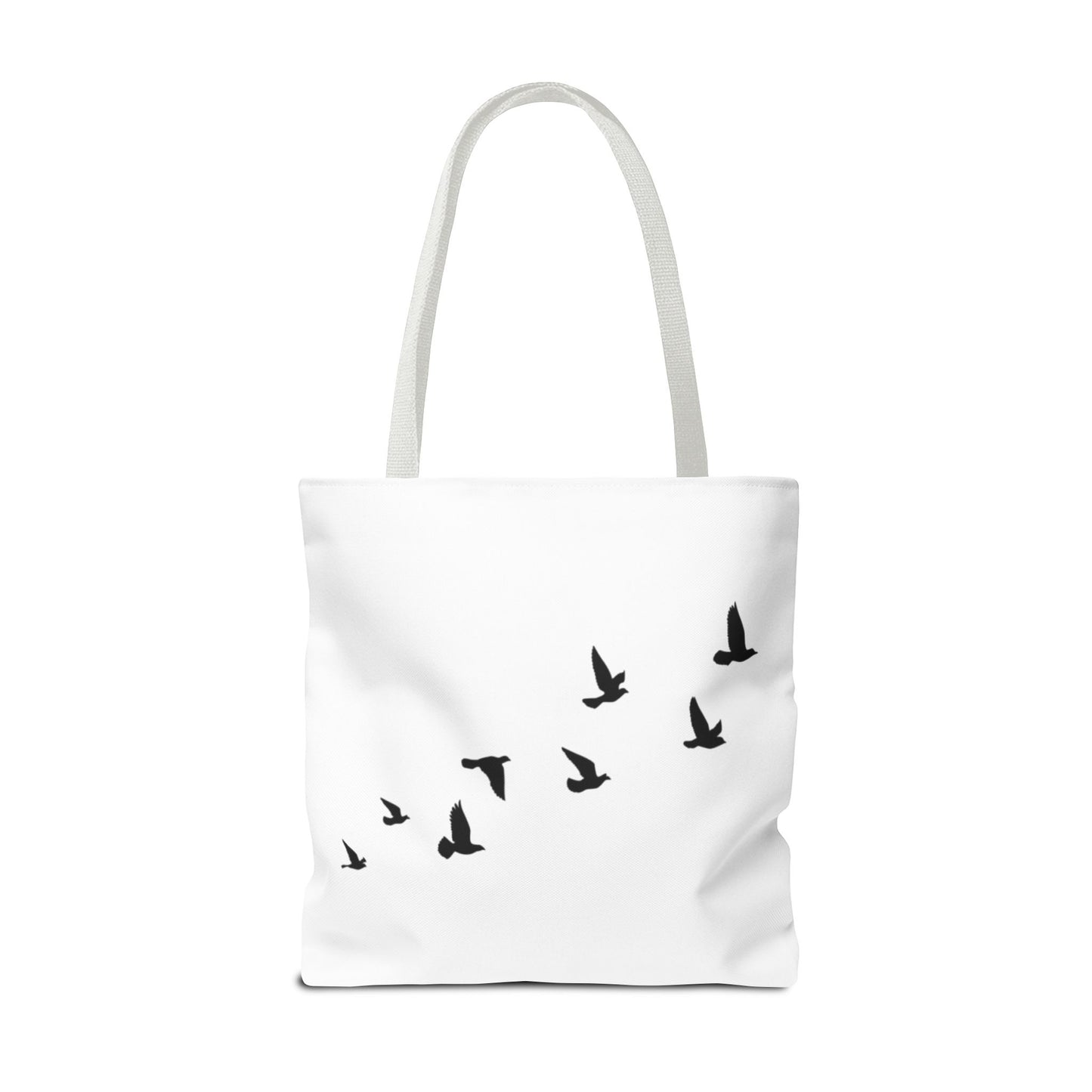 Stylish AOP Tote Bag - Unique Bird Design, Fallen Angels Quote, Perfect Gift for Nature Lovers, Trendy Shopping Bag