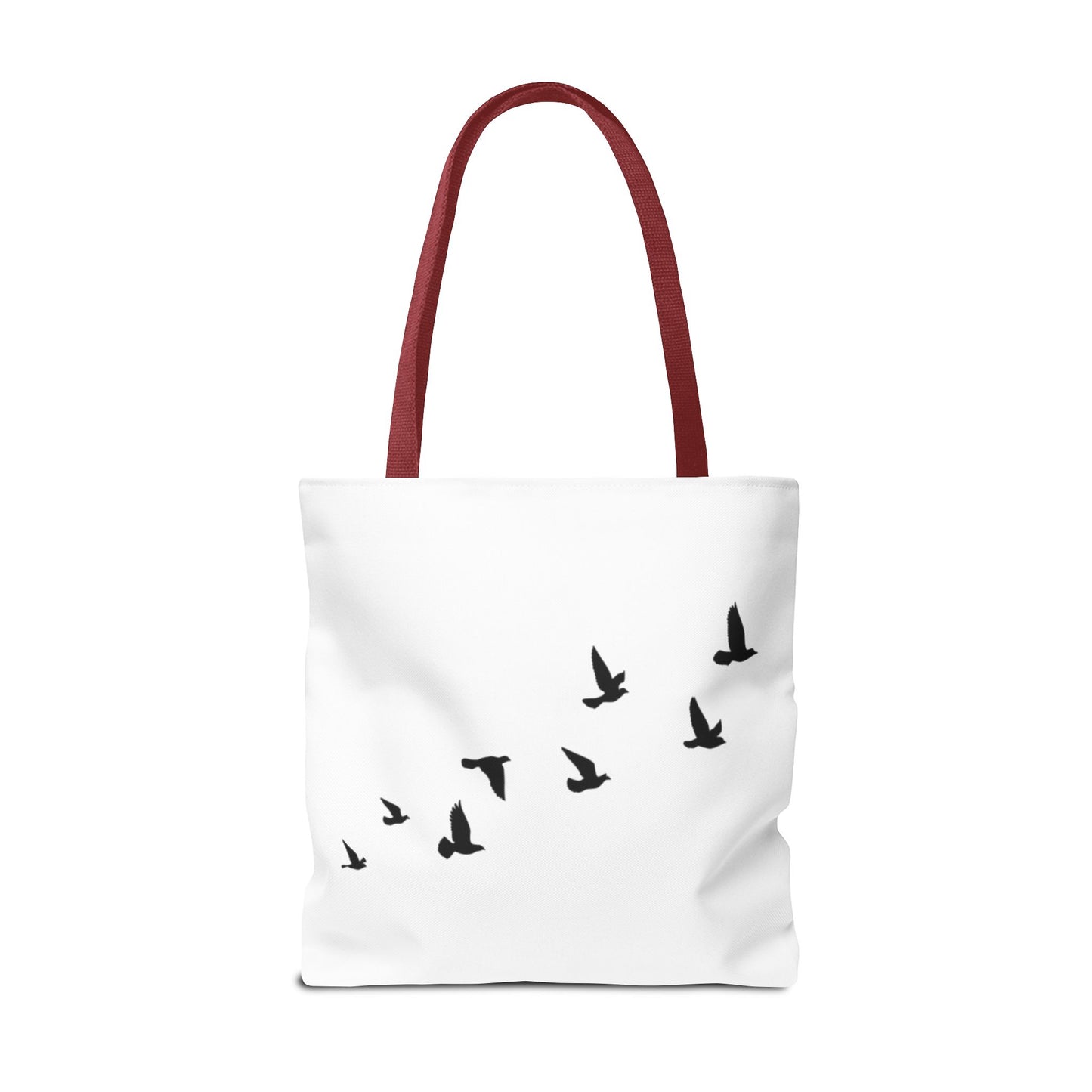 Stylish AOP Tote Bag - Unique Bird Design, Fallen Angels Quote, Perfect Gift for Nature Lovers, Trendy Shopping Bag
