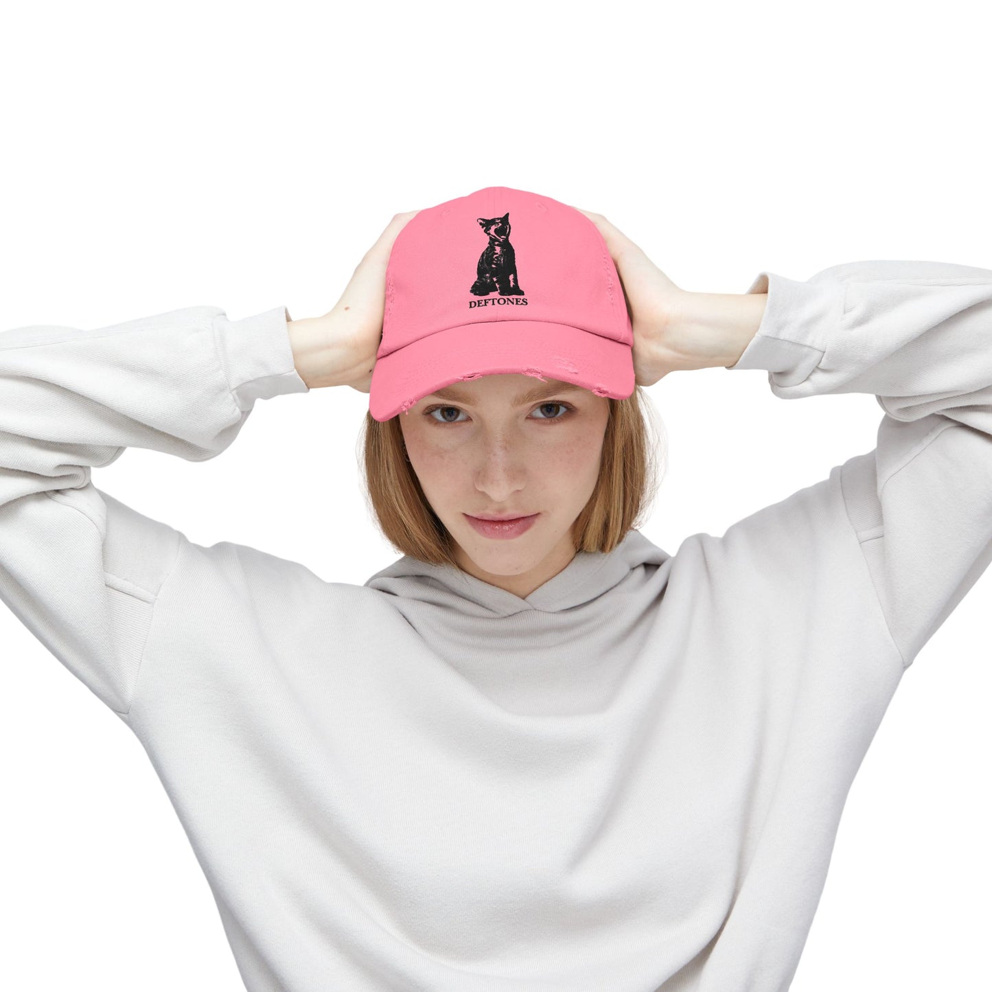 Copy of Unisex Distressed Cap with Graphic Design, Trendy Hat, Casual Accessories for Friends, Pet Lovers, Everyday Wear, Unique Gift Idea