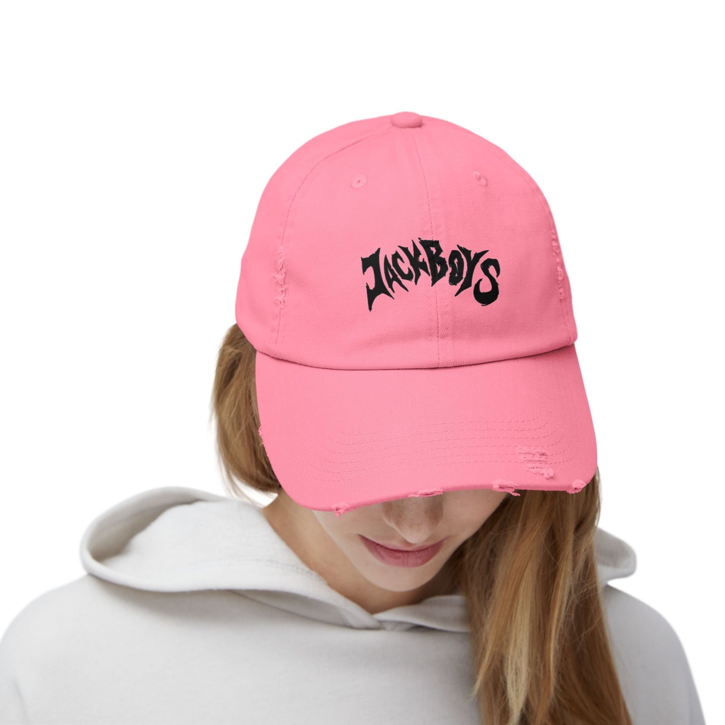 Unisex Distressed Cap with Graphic Design, Trendy Hat, Casual Accessories for Friends, Pet Lovers, Everyday Wear, Unique Gift Idea