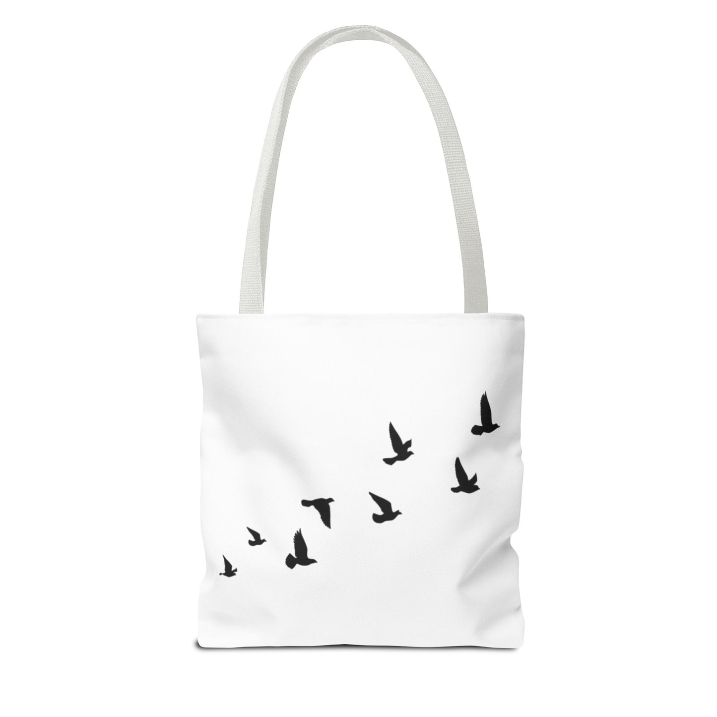Stylish AOP Tote Bag - Unique Bird Design, Fallen Angels Quote, Perfect Gift for Nature Lovers, Trendy Shopping Bag