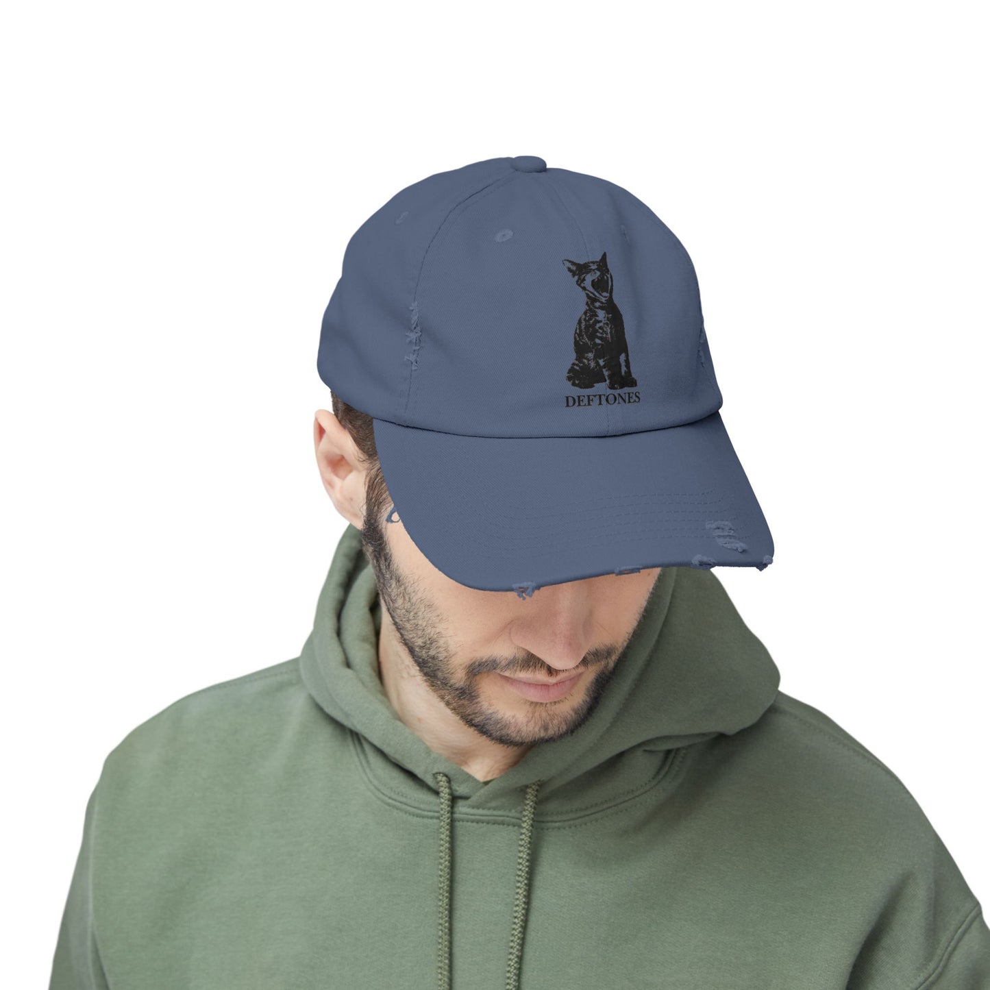 Copy of Unisex Distressed Cap with Graphic Design, Trendy Hat, Casual Accessories for Friends, Pet Lovers, Everyday Wear, Unique Gift Idea
