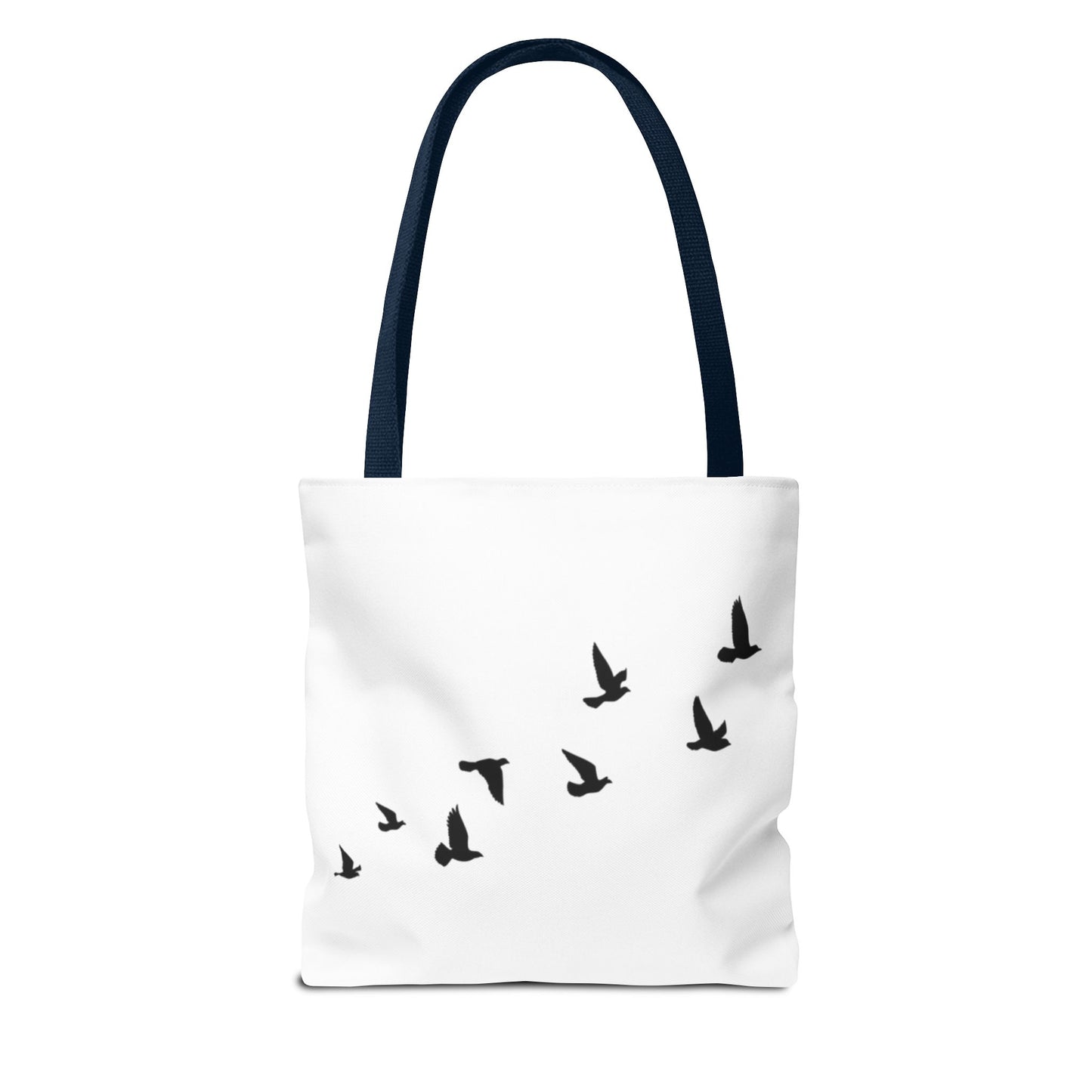 Stylish AOP Tote Bag - Unique Bird Design, Fallen Angels Quote, Perfect Gift for Nature Lovers, Trendy Shopping Bag