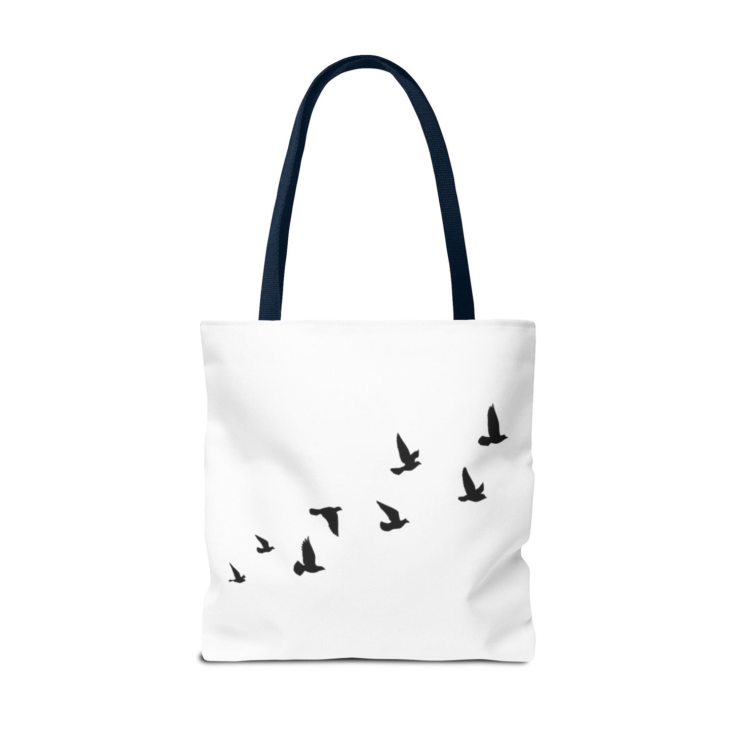 Stylish AOP Tote Bag - Unique Bird Design, Fallen Angels Quote, Perfect Gift for Nature Lovers, Trendy Shopping Bag