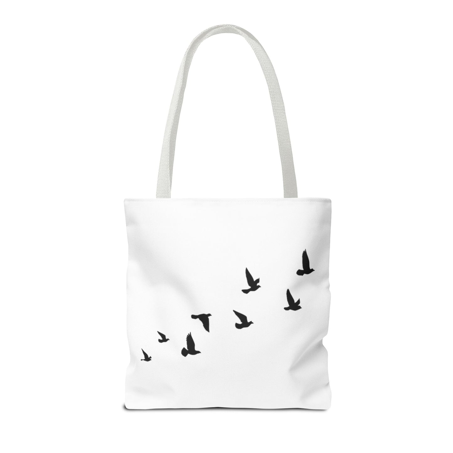 Stylish AOP Tote Bag - Unique Bird Design, Fallen Angels Quote, Perfect Gift for Nature Lovers, Trendy Shopping Bag