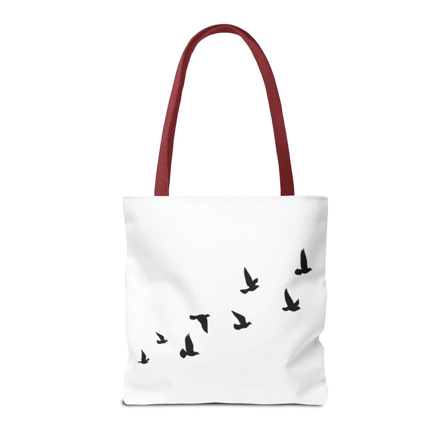Stylish AOP Tote Bag - Unique Bird Design, Fallen Angels Quote, Perfect Gift for Nature Lovers, Trendy Shopping Bag
