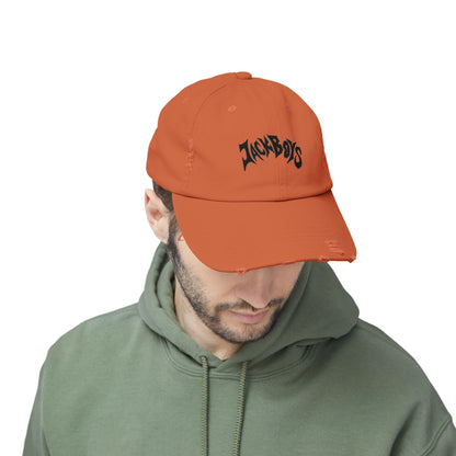 Unisex Distressed Cap with Graphic Design, Trendy Hat, Casual Accessories for Friends, Pet Lovers, Everyday Wear, Unique Gift Idea