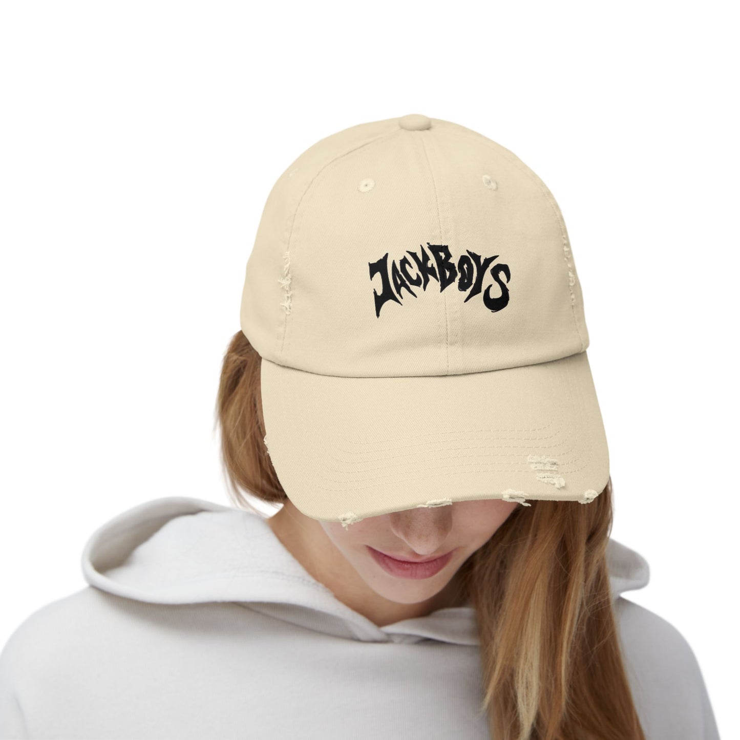 Unisex Distressed Cap with Graphic Design, Trendy Hat, Casual Accessories for Friends, Pet Lovers, Everyday Wear, Unique Gift Idea