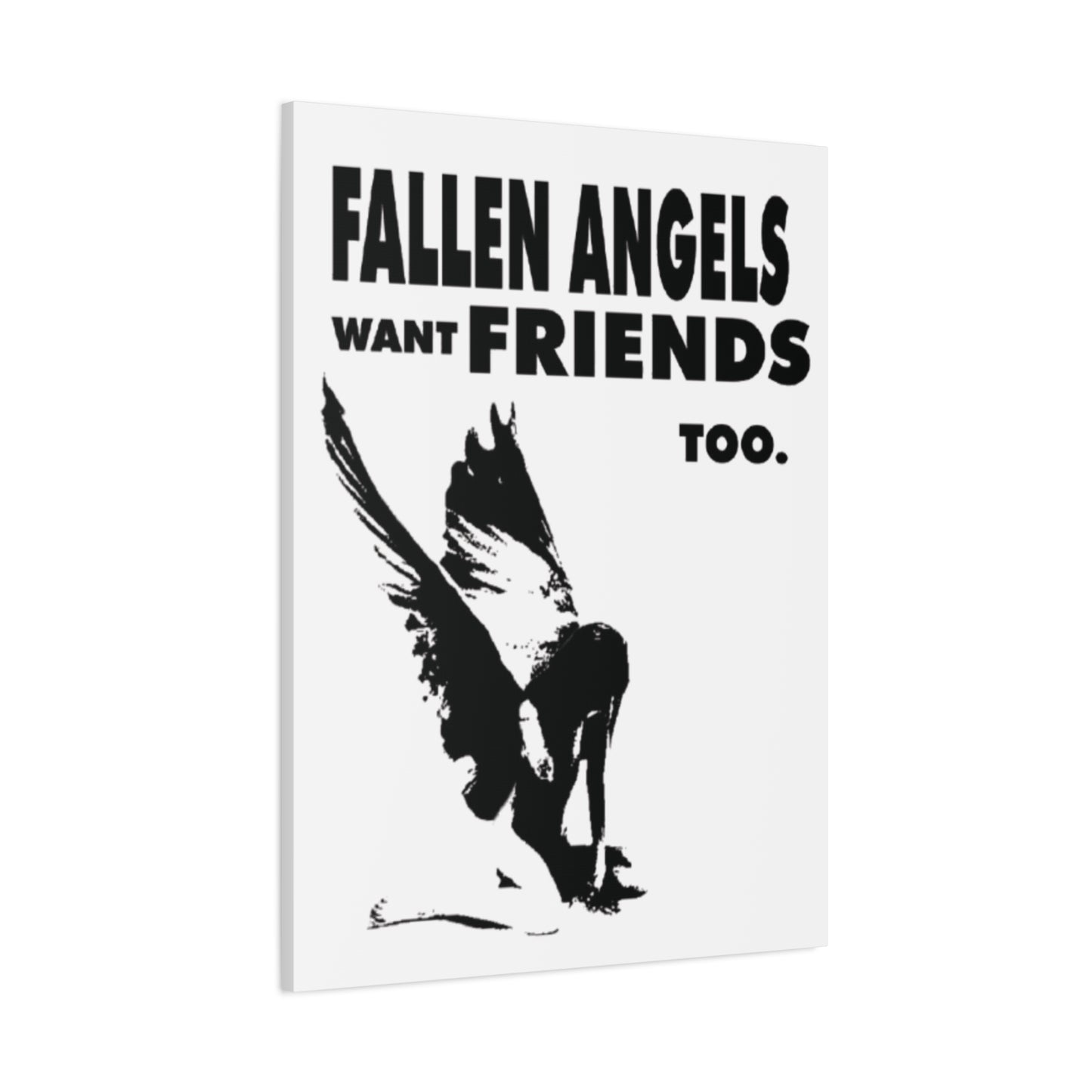 Fallen Angels Canvas Print, Wall Art Decor for Friends, Inspiration Gift, Home Aesthetic, Unique Angel Artwork