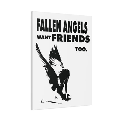 Fallen Angels Canvas Print, Wall Art Decor for Friends, Inspiration Gift, Home Aesthetic, Unique Angel Artwork