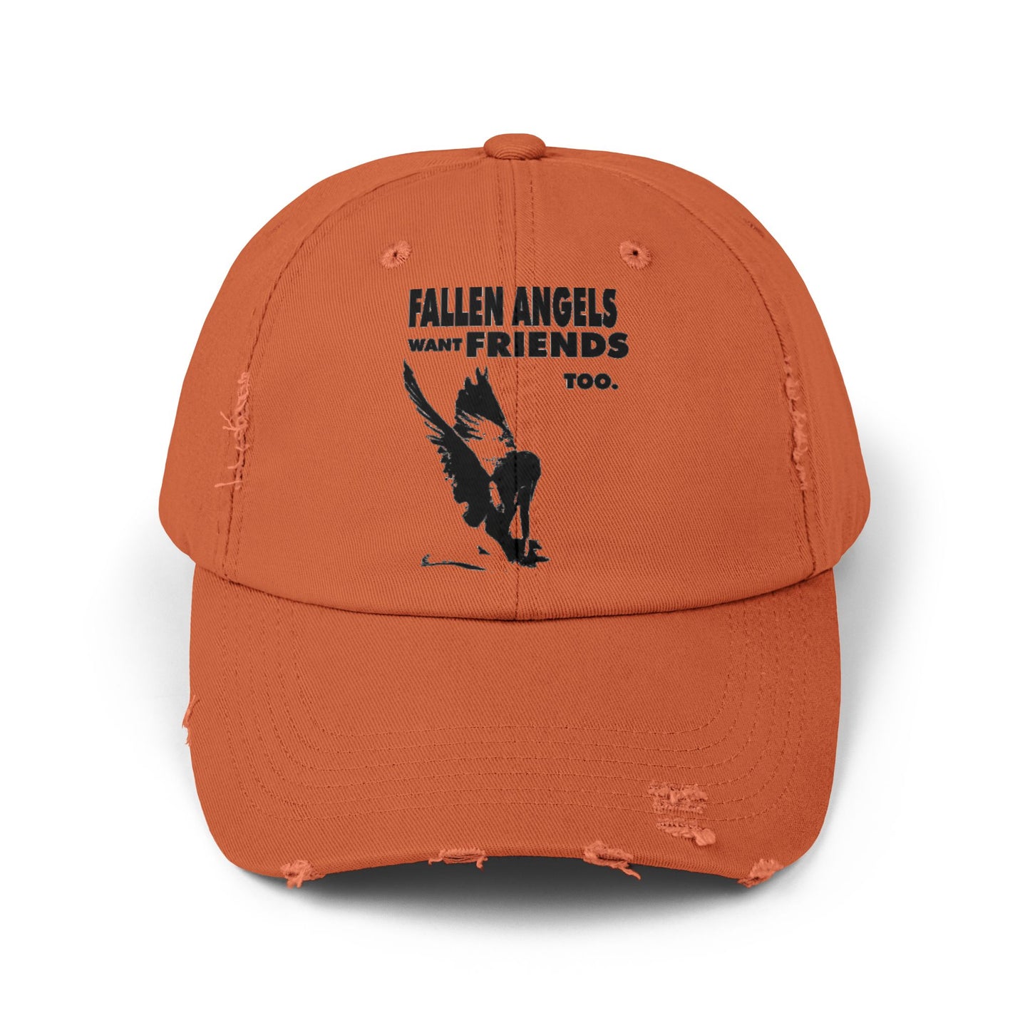 Unisex Distressed Cap with Graphic Design, Trendy Hat, Casual Accessories for Friends, Pet Lovers, Everyday Wear, Unique Gift Idea
