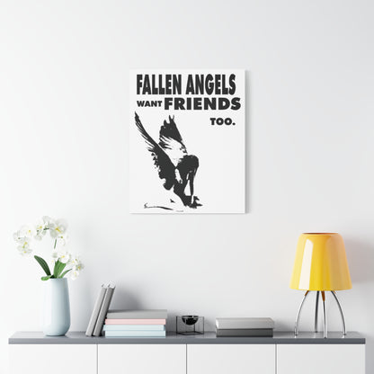 Fallen Angels Canvas Print, Wall Art Decor for Friends, Inspiration Gift, Home Aesthetic, Unique Angel Artwork