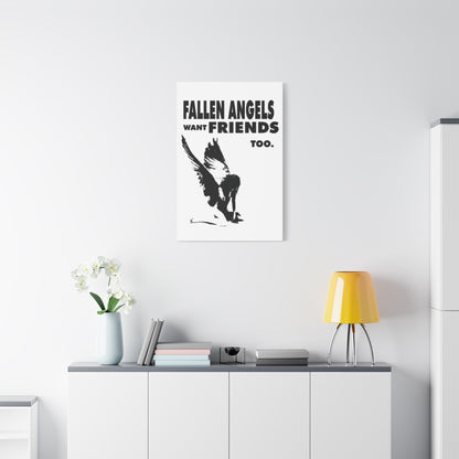 Fallen Angels Canvas Print, Wall Art Decor for Friends, Inspiration Gift, Home Aesthetic, Unique Angel Artwork