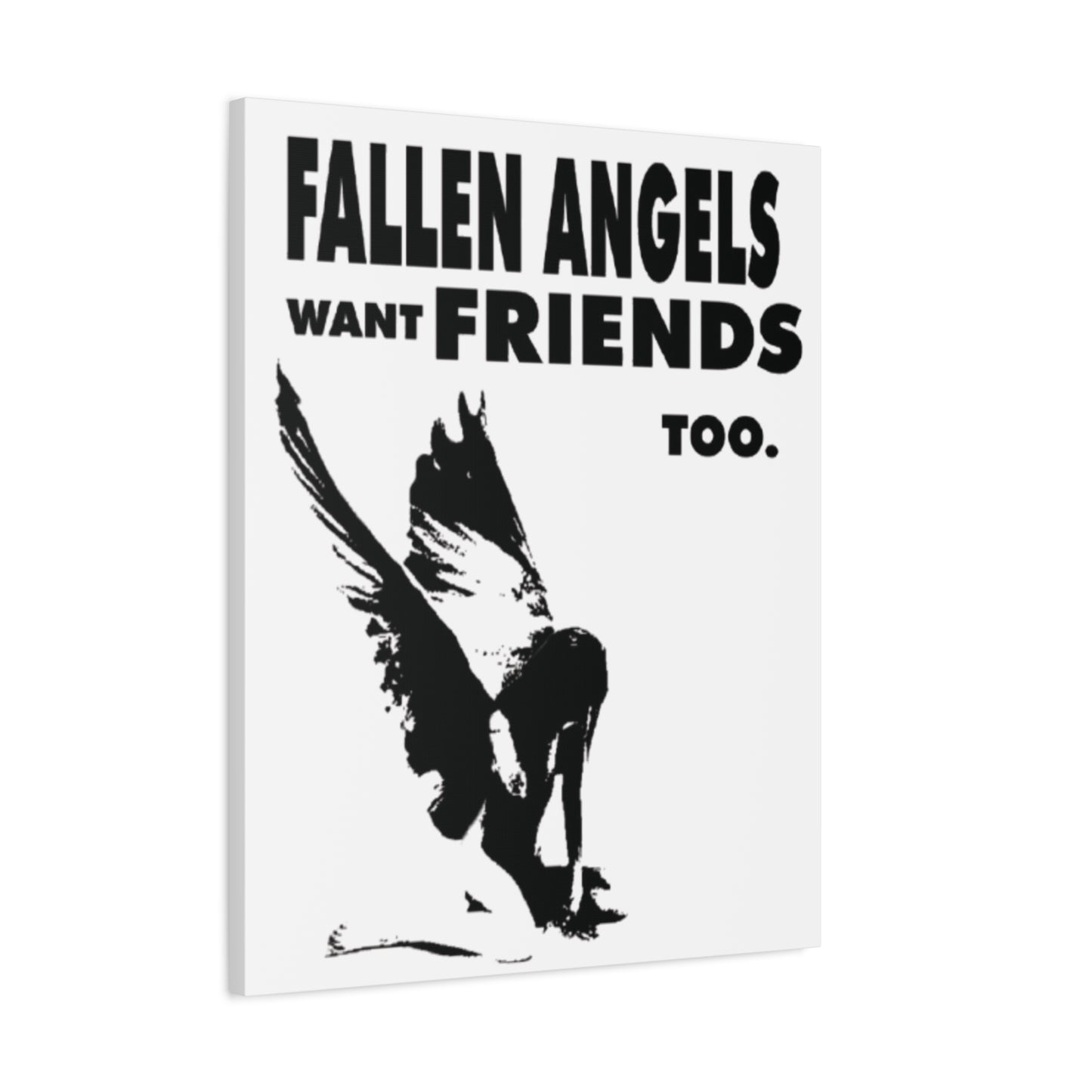 Fallen Angels Canvas Print, Wall Art Decor for Friends, Inspiration Gift, Home Aesthetic, Unique Angel Artwork
