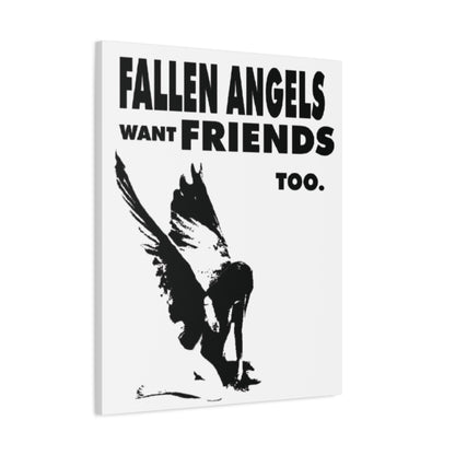 Fallen Angels Canvas Print, Wall Art Decor for Friends, Inspiration Gift, Home Aesthetic, Unique Angel Artwork