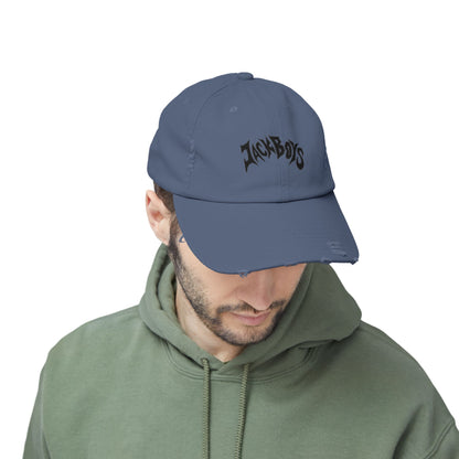 Unisex Distressed Cap with Graphic Design, Trendy Hat, Casual Accessories for Friends, Pet Lovers, Everyday Wear, Unique Gift Idea