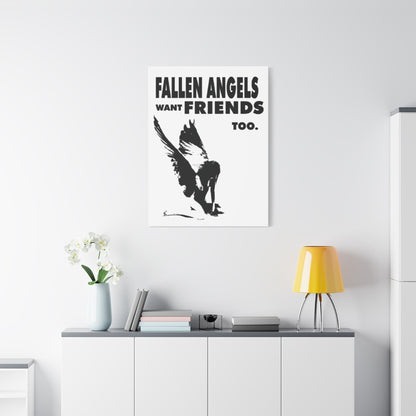 Fallen Angels Canvas Print, Wall Art Decor for Friends, Inspiration Gift, Home Aesthetic, Unique Angel Artwork