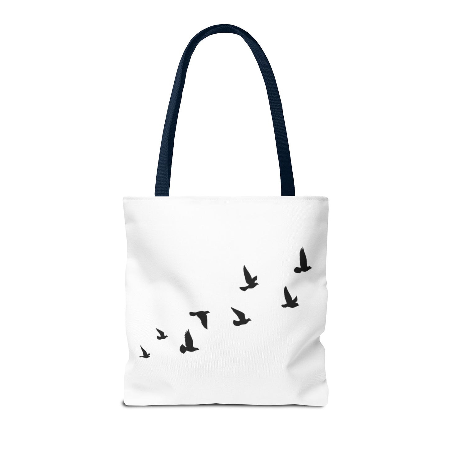 Stylish AOP Tote Bag - Unique Bird Design, Fallen Angels Quote, Perfect Gift for Nature Lovers, Trendy Shopping Bag