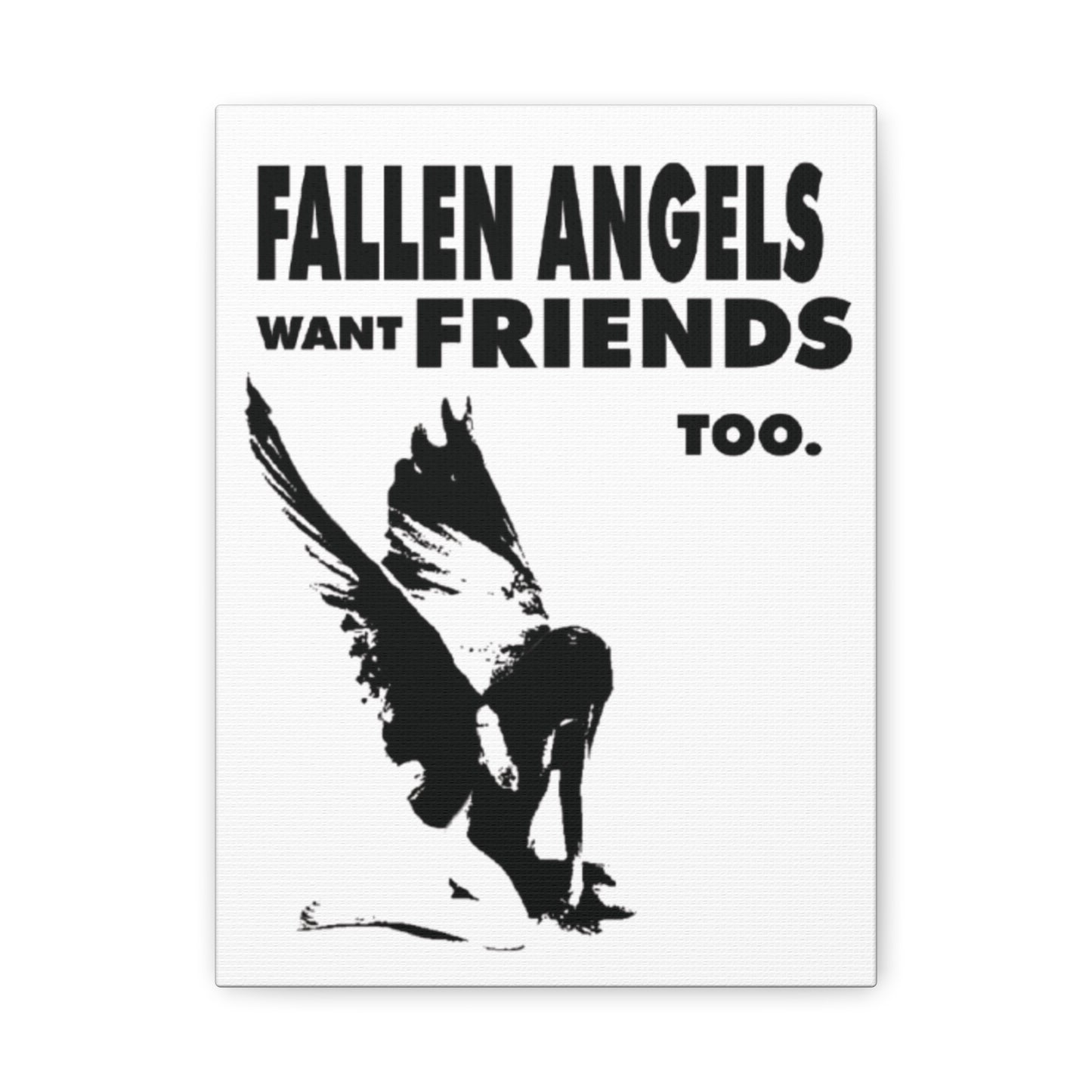 Fallen Angels Canvas Print, Wall Art Decor for Friends, Inspiration Gift, Home Aesthetic, Unique Angel Artwork