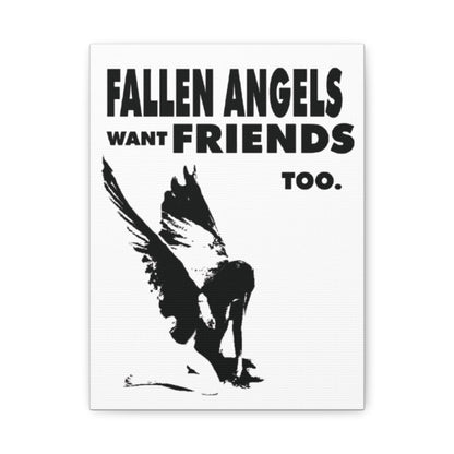 Fallen Angels Canvas Print, Wall Art Decor for Friends, Inspiration Gift, Home Aesthetic, Unique Angel Artwork