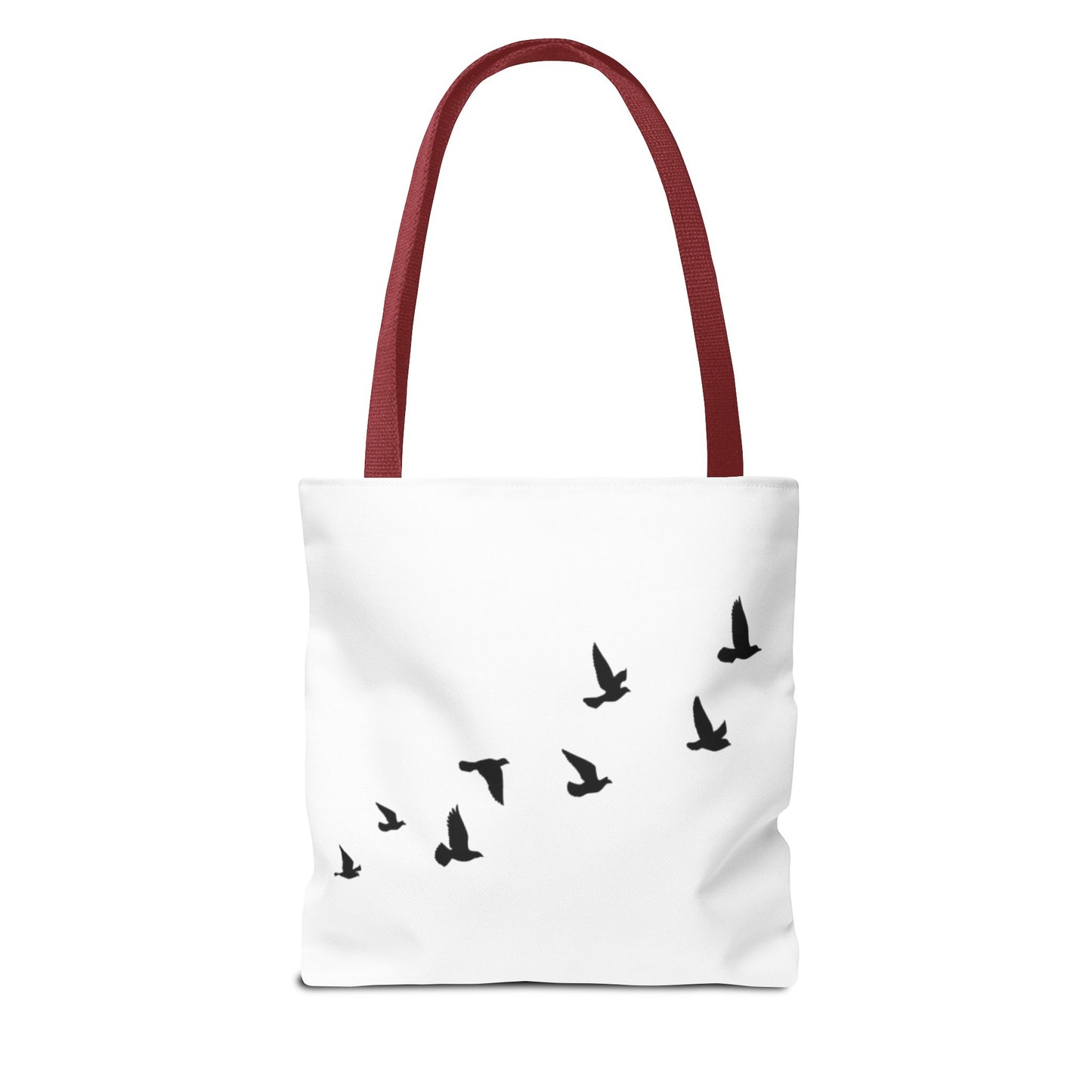 Stylish AOP Tote Bag - Unique Bird Design, Fallen Angels Quote, Perfect Gift for Nature Lovers, Trendy Shopping Bag