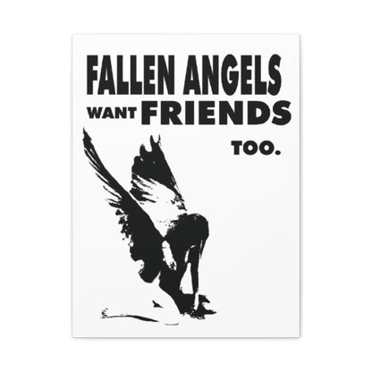 Fallen Angels Canvas Print, Wall Art Decor for Friends, Inspiration Gift, Home Aesthetic, Unique Angel Artwork