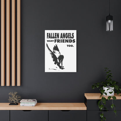 Fallen Angels Canvas Print, Wall Art Decor for Friends, Inspiration Gift, Home Aesthetic, Unique Angel Artwork