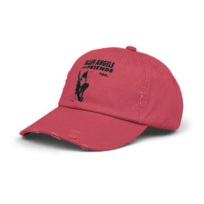 Unisex Distressed Cap with Graphic Design, Trendy Hat, Casual Accessories for Friends, Pet Lovers, Everyday Wear, Unique Gift Idea