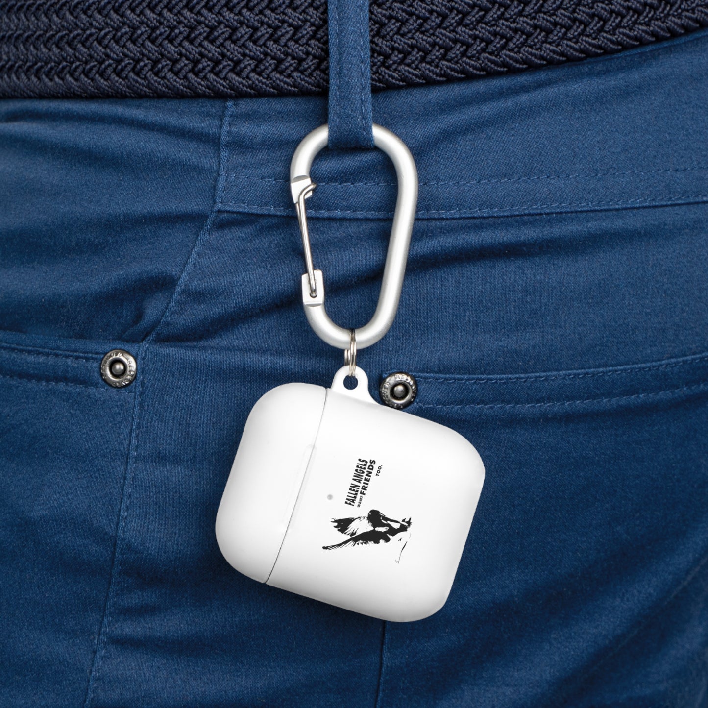 Fallen Angels AirPods Case Cover, Bird Design, Soft Silicone Protector, Unique Gift, Trendy Accessory for Music Lovers