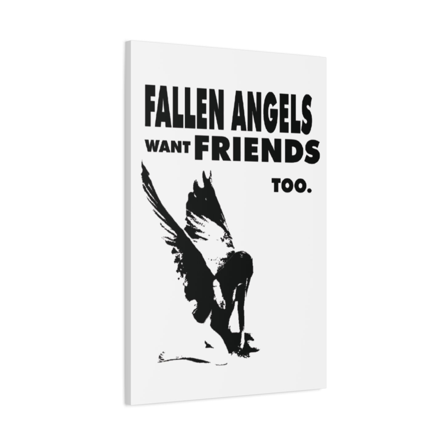 Fallen Angels Canvas Print, Wall Art Decor for Friends, Inspiration Gift, Home Aesthetic, Unique Angel Artwork