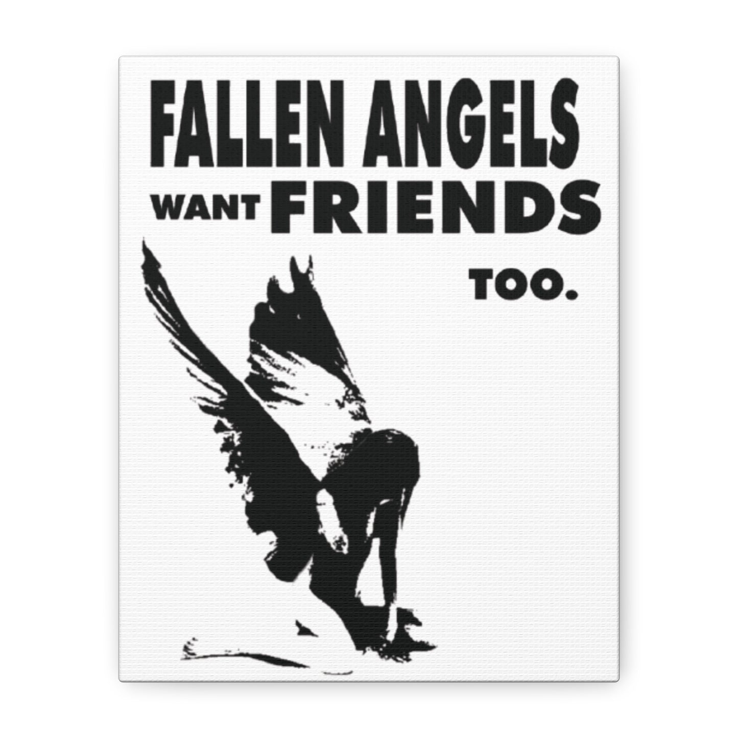 Fallen Angels Canvas Print, Wall Art Decor for Friends, Inspiration Gift, Home Aesthetic, Unique Angel Artwork