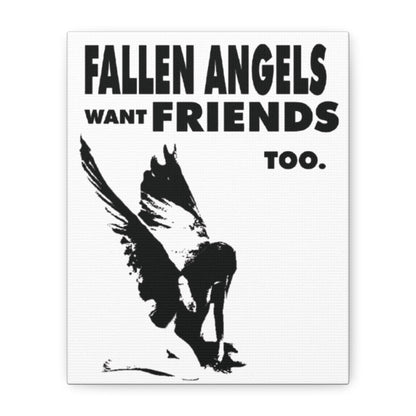 Fallen Angels Canvas Print, Wall Art Decor for Friends, Inspiration Gift, Home Aesthetic, Unique Angel Artwork