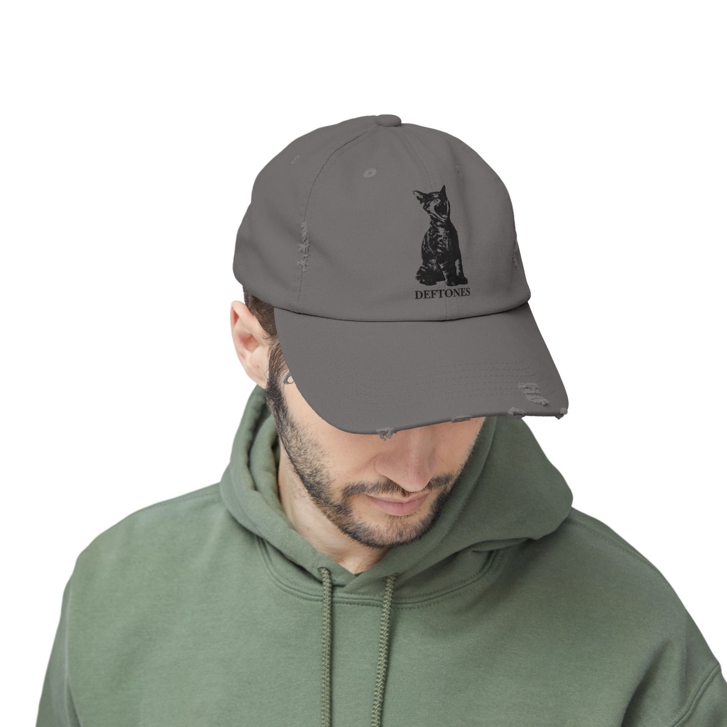 Copy of Unisex Distressed Cap with Graphic Design, Trendy Hat, Casual Accessories for Friends, Pet Lovers, Everyday Wear, Unique Gift Idea