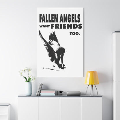 Fallen Angels Canvas Print, Wall Art Decor for Friends, Inspiration Gift, Home Aesthetic, Unique Angel Artwork