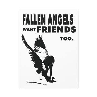 Fallen Angels Canvas Print, Wall Art Decor for Friends, Inspiration Gift, Home Aesthetic, Unique Angel Artwork