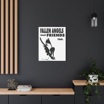 Fallen Angels Canvas Print, Wall Art Decor for Friends, Inspiration Gift, Home Aesthetic, Unique Angel Artwork