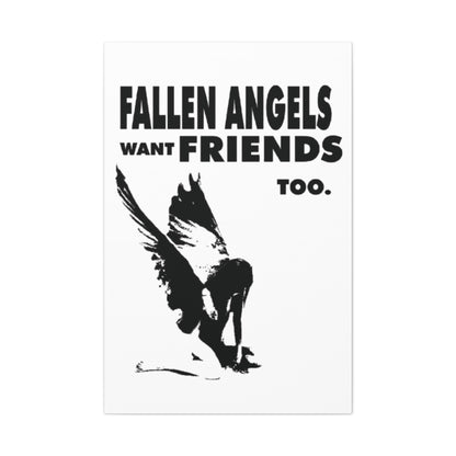 Fallen Angels Canvas Print, Wall Art Decor for Friends, Inspiration Gift, Home Aesthetic, Unique Angel Artwork