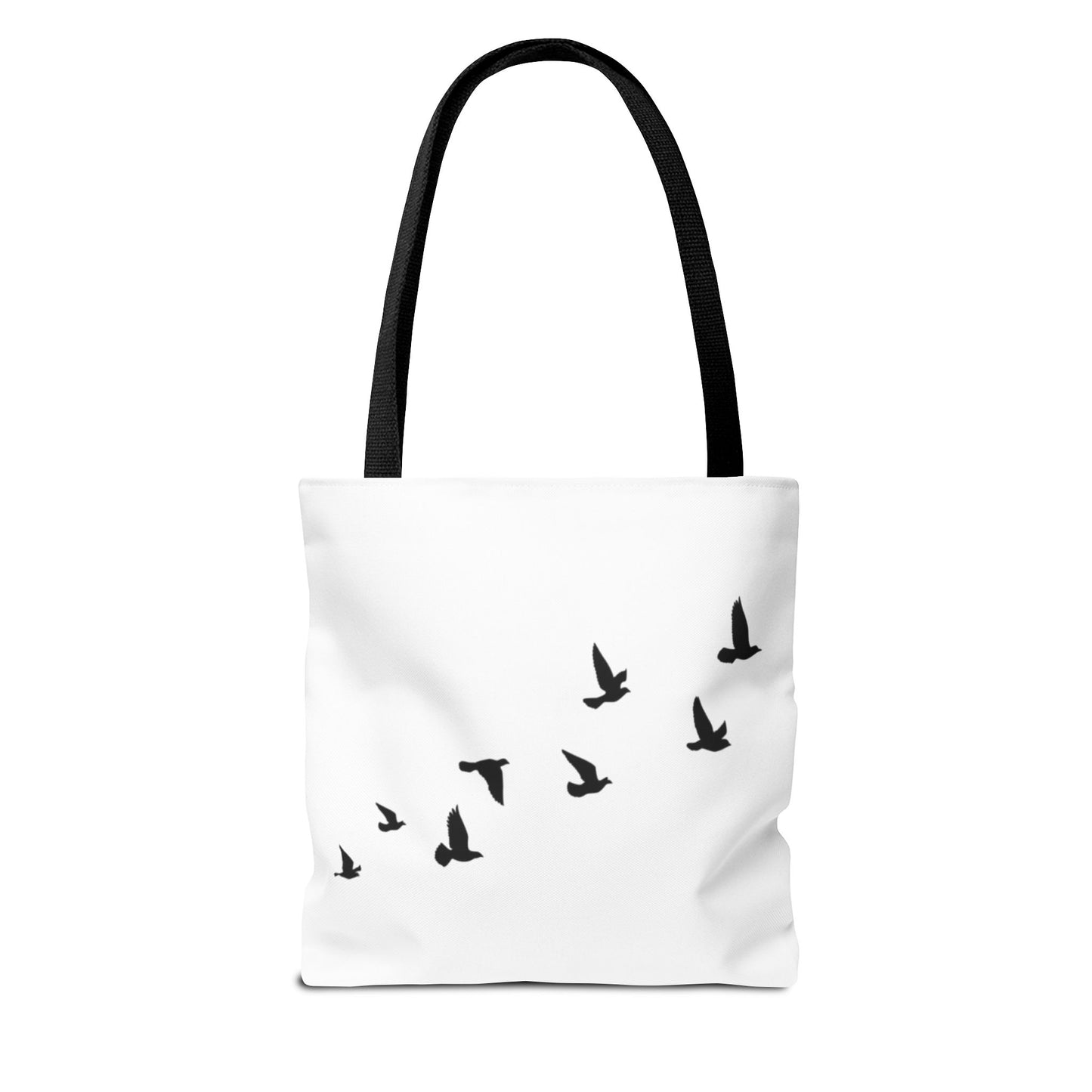 Stylish AOP Tote Bag - Unique Bird Design, Fallen Angels Quote, Perfect Gift for Nature Lovers, Trendy Shopping Bag