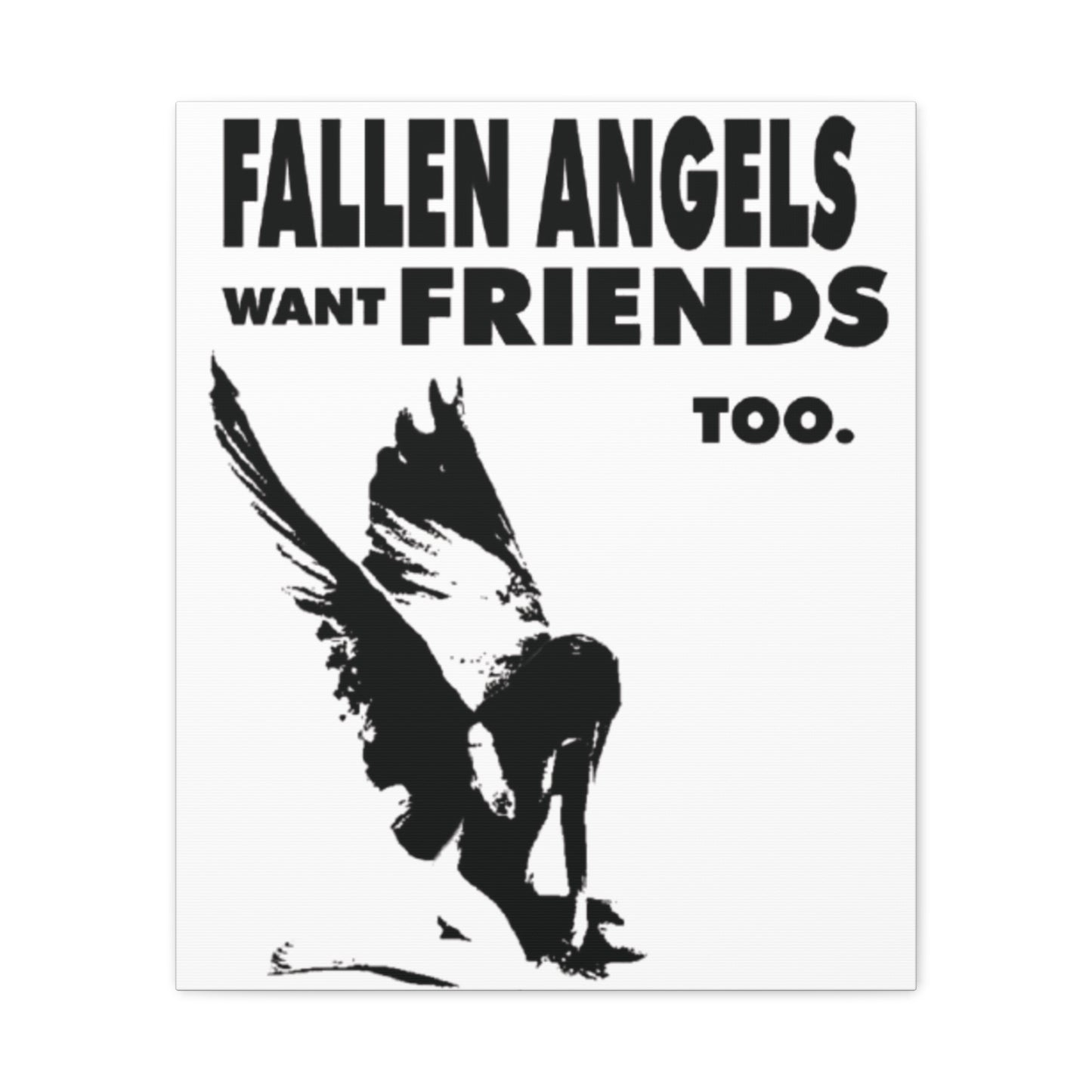 Fallen Angels Canvas Print, Wall Art Decor for Friends, Inspiration Gift, Home Aesthetic, Unique Angel Artwork