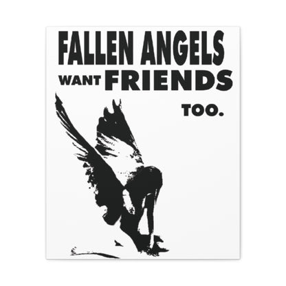 Fallen Angels Canvas Print, Wall Art Decor for Friends, Inspiration Gift, Home Aesthetic, Unique Angel Artwork