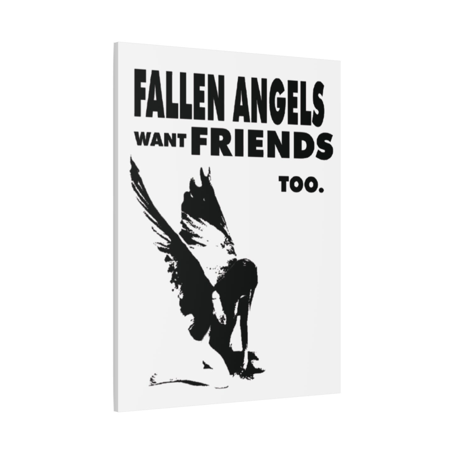 Fallen Angels Canvas Print, Wall Art Decor for Friends, Inspiration Gift, Home Aesthetic, Unique Angel Artwork