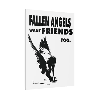 Fallen Angels Canvas Print, Wall Art Decor for Friends, Inspiration Gift, Home Aesthetic, Unique Angel Artwork