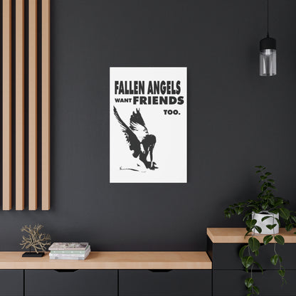 Fallen Angels Canvas Print, Wall Art Decor for Friends, Inspiration Gift, Home Aesthetic, Unique Angel Artwork