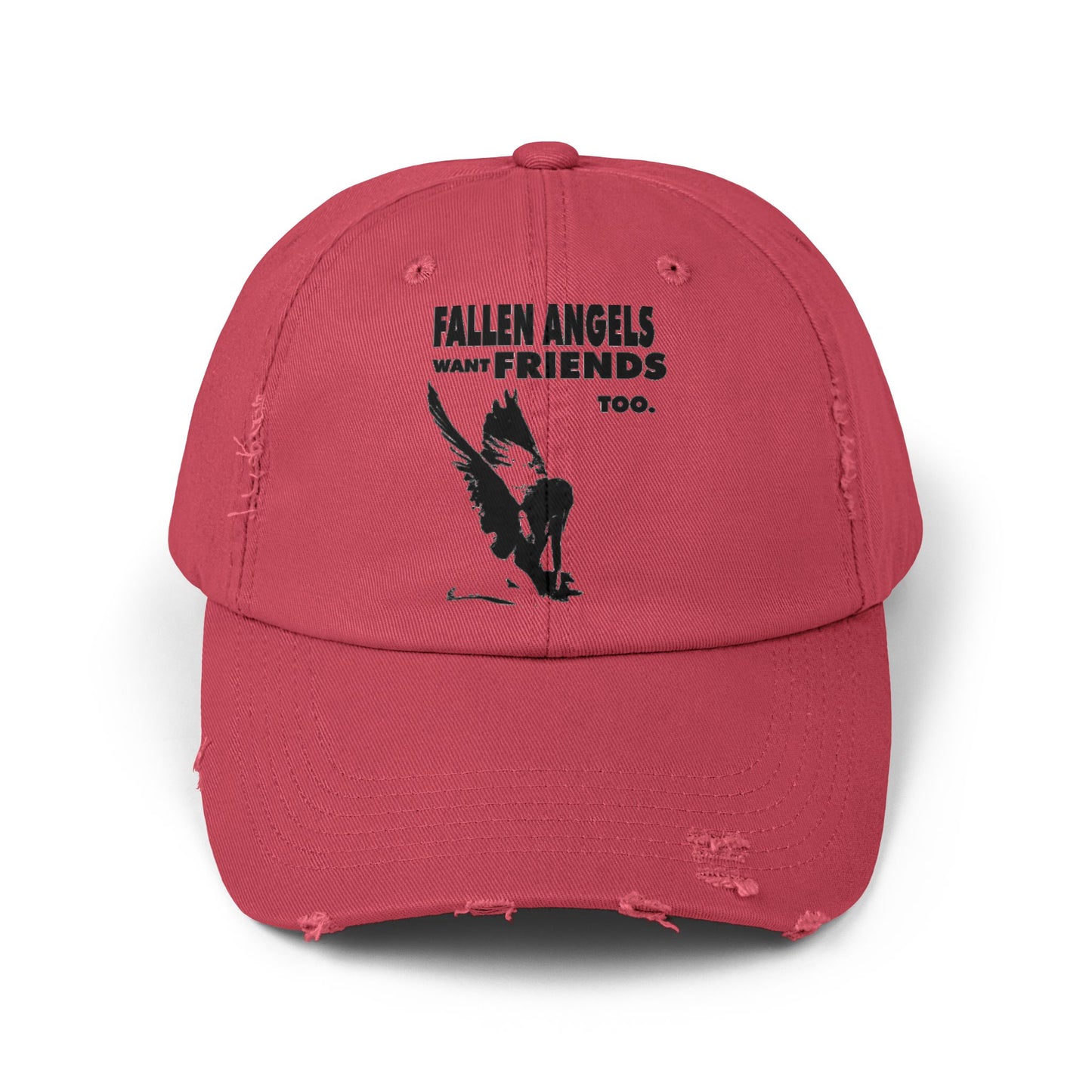 Unisex Distressed Cap with Graphic Design, Trendy Hat, Casual Accessories for Friends, Pet Lovers, Everyday Wear, Unique Gift Idea