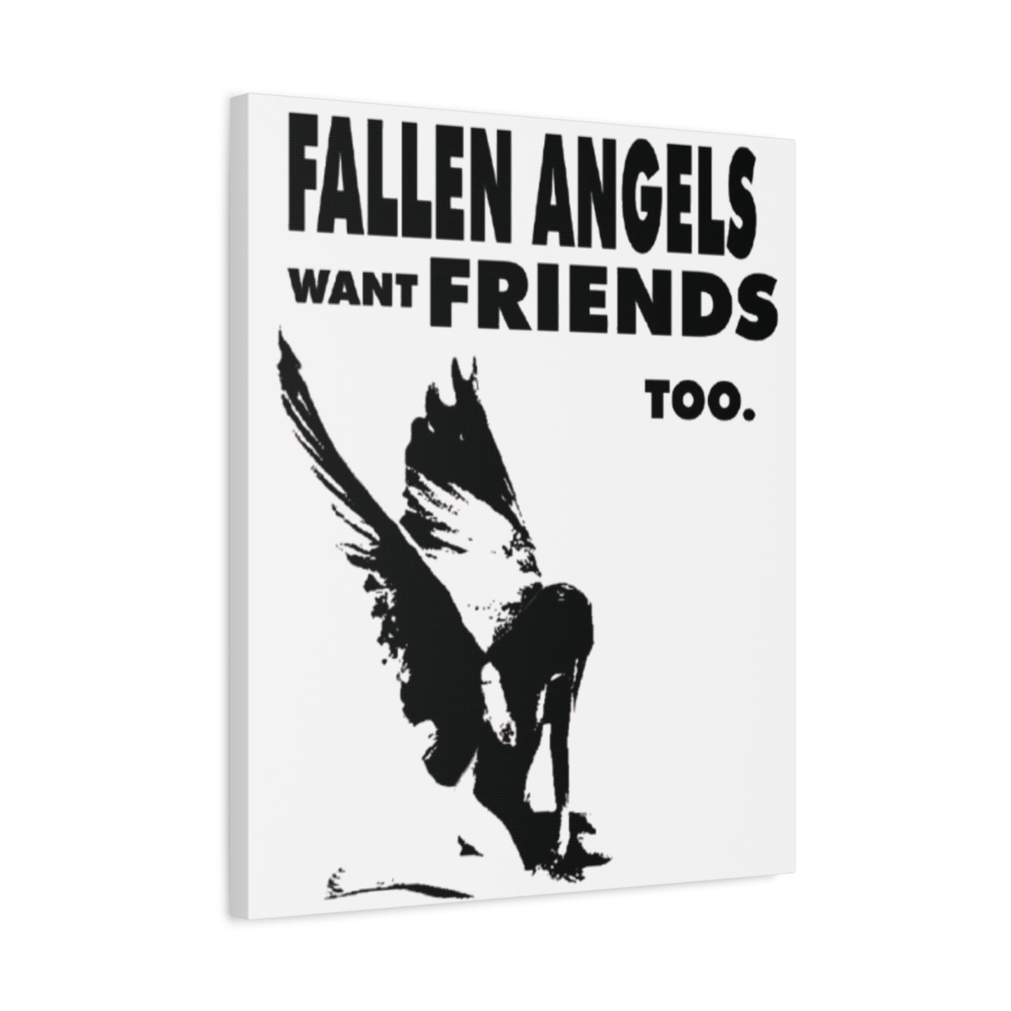 Fallen Angels Canvas Print, Wall Art Decor for Friends, Inspiration Gift, Home Aesthetic, Unique Angel Artwork