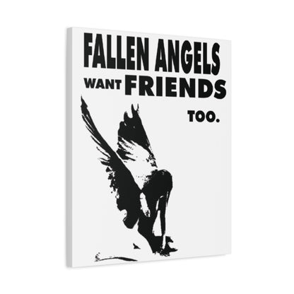 Fallen Angels Canvas Print, Wall Art Decor for Friends, Inspiration Gift, Home Aesthetic, Unique Angel Artwork