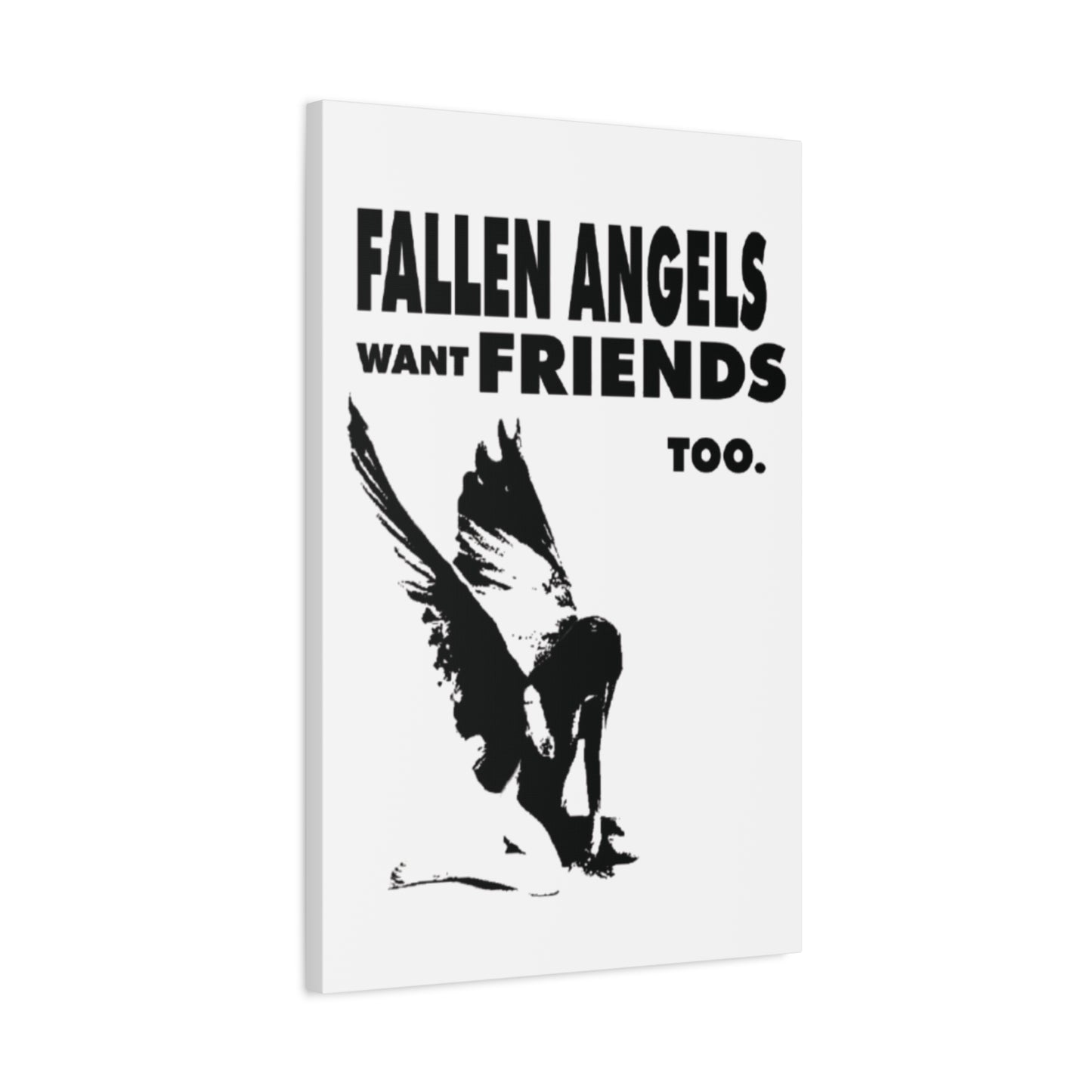 Fallen Angels Canvas Print, Wall Art Decor for Friends, Inspiration Gift, Home Aesthetic, Unique Angel Artwork