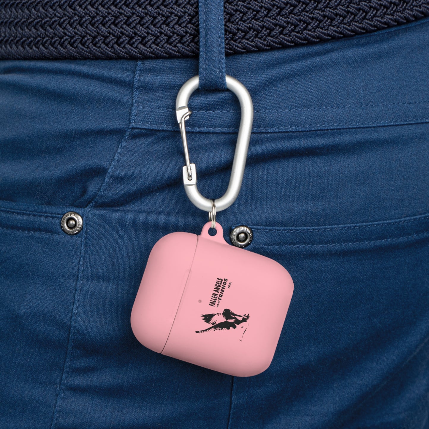 Fallen Angels AirPods Case Cover, Bird Design, Soft Silicone Protector, Unique Gift, Trendy Accessory for Music Lovers