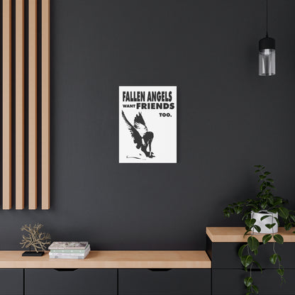 Fallen Angels Canvas Print, Wall Art Decor for Friends, Inspiration Gift, Home Aesthetic, Unique Angel Artwork
